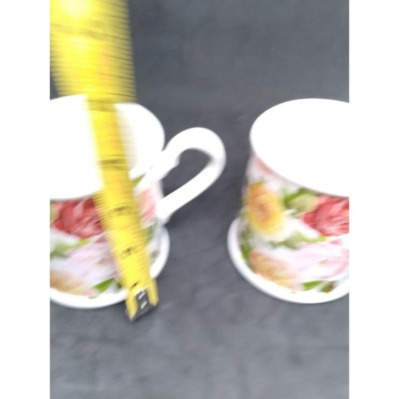 Set of 2 Rose Bouquet pattern mugs by Portmerion HTF discontinued - Picture 8 of 8